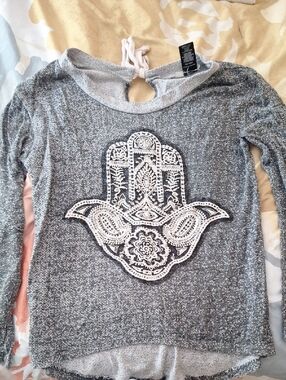 I.Ner - Gray Embroidered Long Sleeve Shirt